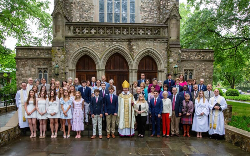 Bishop Stevenson with confirmands May 2024 at St. Stephen's Church in Richmond, Virginia
