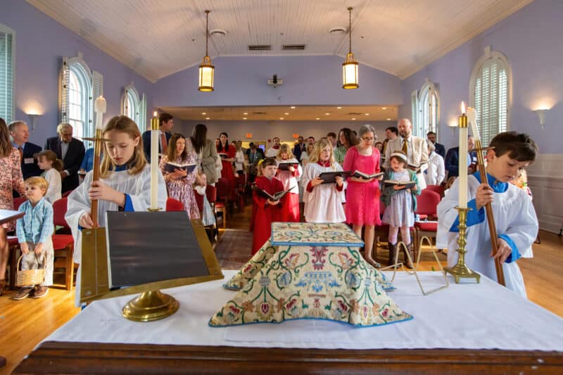 Easter Sunday church service at St. Stephen's in Richmond, Virginia